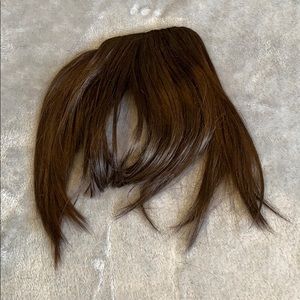 brown thick bang clip on